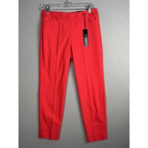 Express Pants Womens 2R Red Editor Ankle Straight Hip Thigh Dress Career New